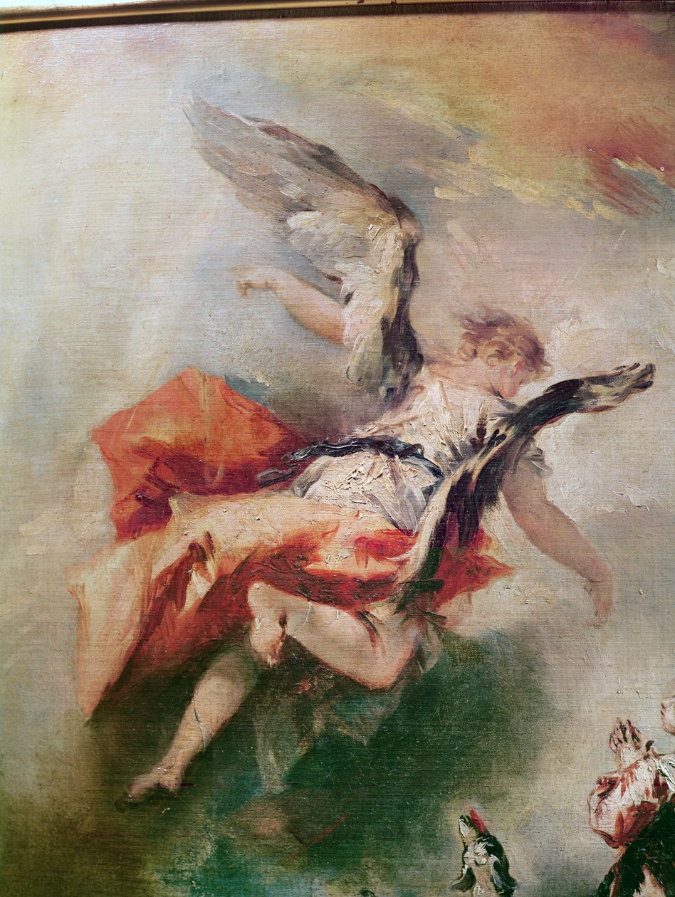 Historien om Tobias, detaljer om ærkeenglen Rafaels afgang, ca. 1750 af Francesco Guardi
