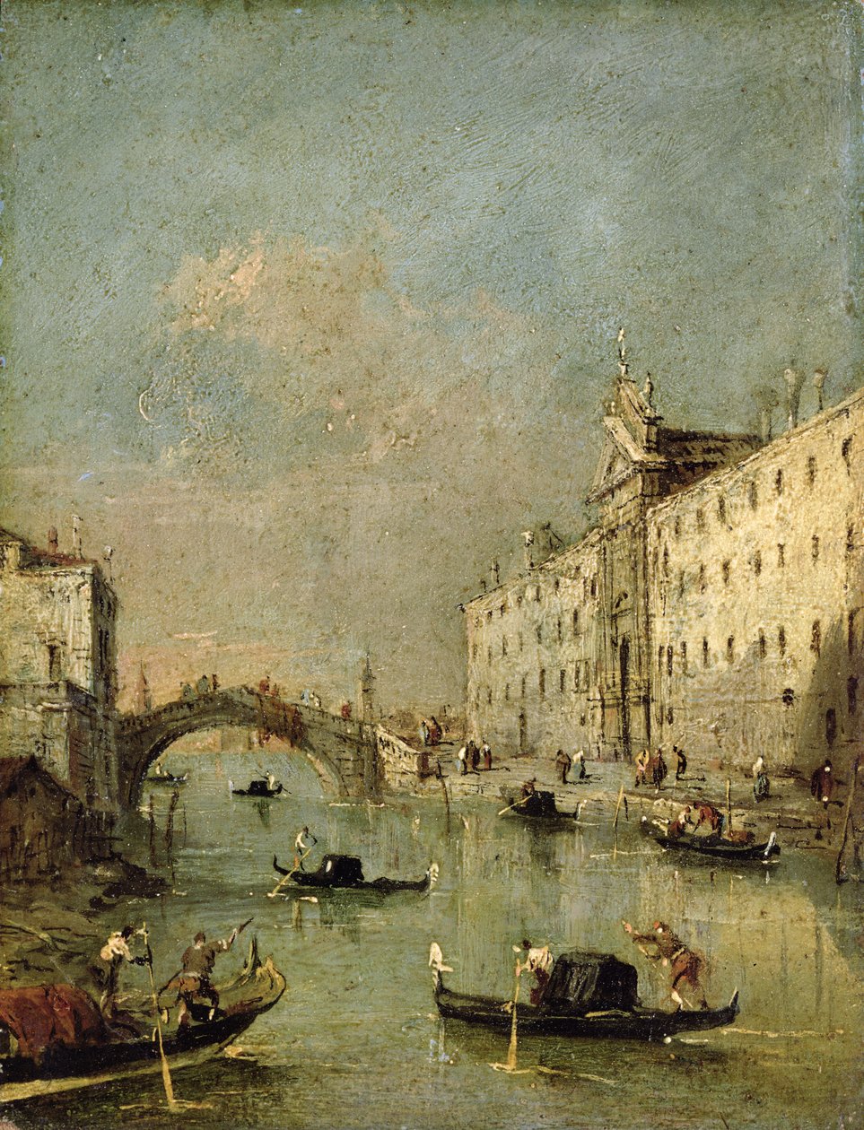 Venedig, Rio dei Mendicanti af Francesco Guardi