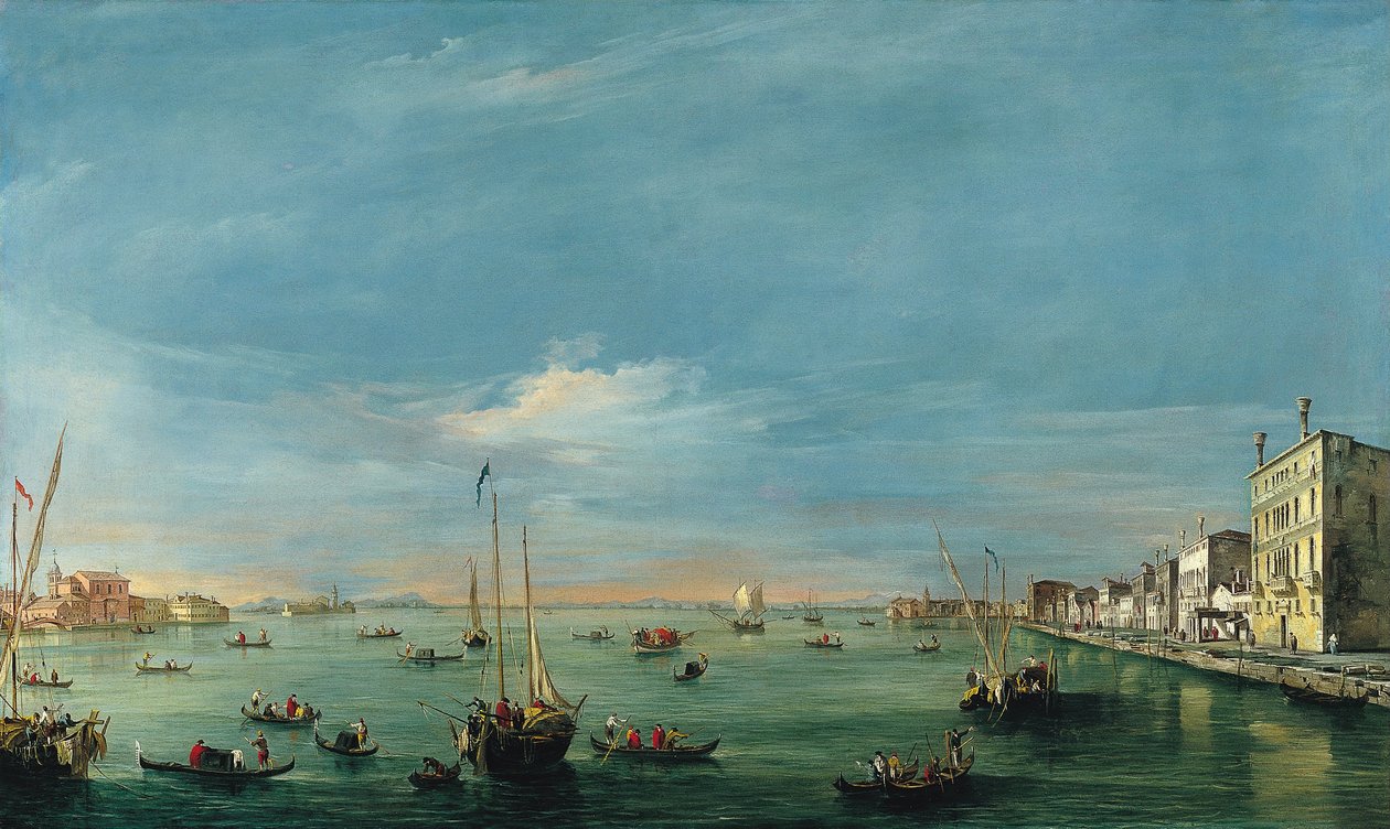 Udsigt over Giudecca -kanalen og Zattere af Francesco Guardi
