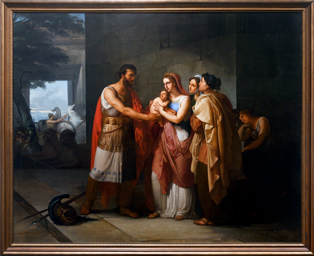 Hector hilser på Andromaca og Astyanax af Francesco Hayez