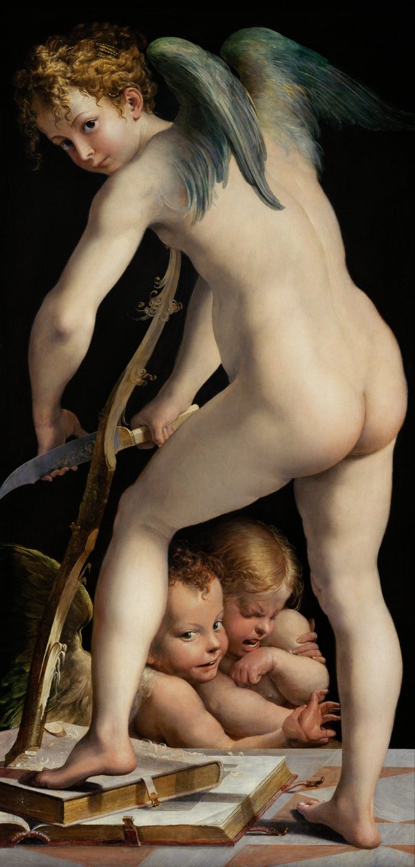 Bue-udskæring Amor af Parmigianino