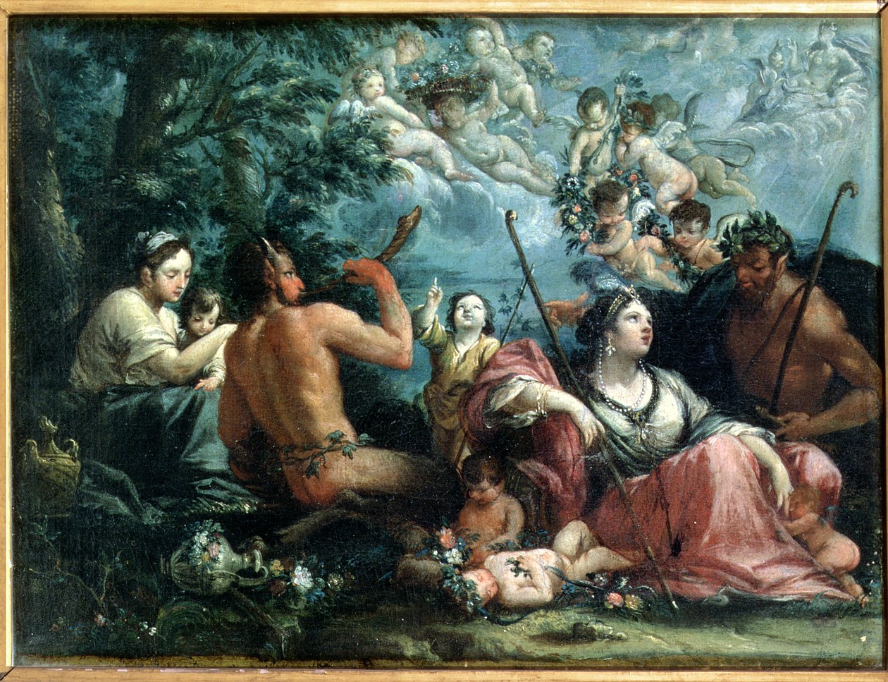 Nymfer, satyrer og puttier af Francesco Monti