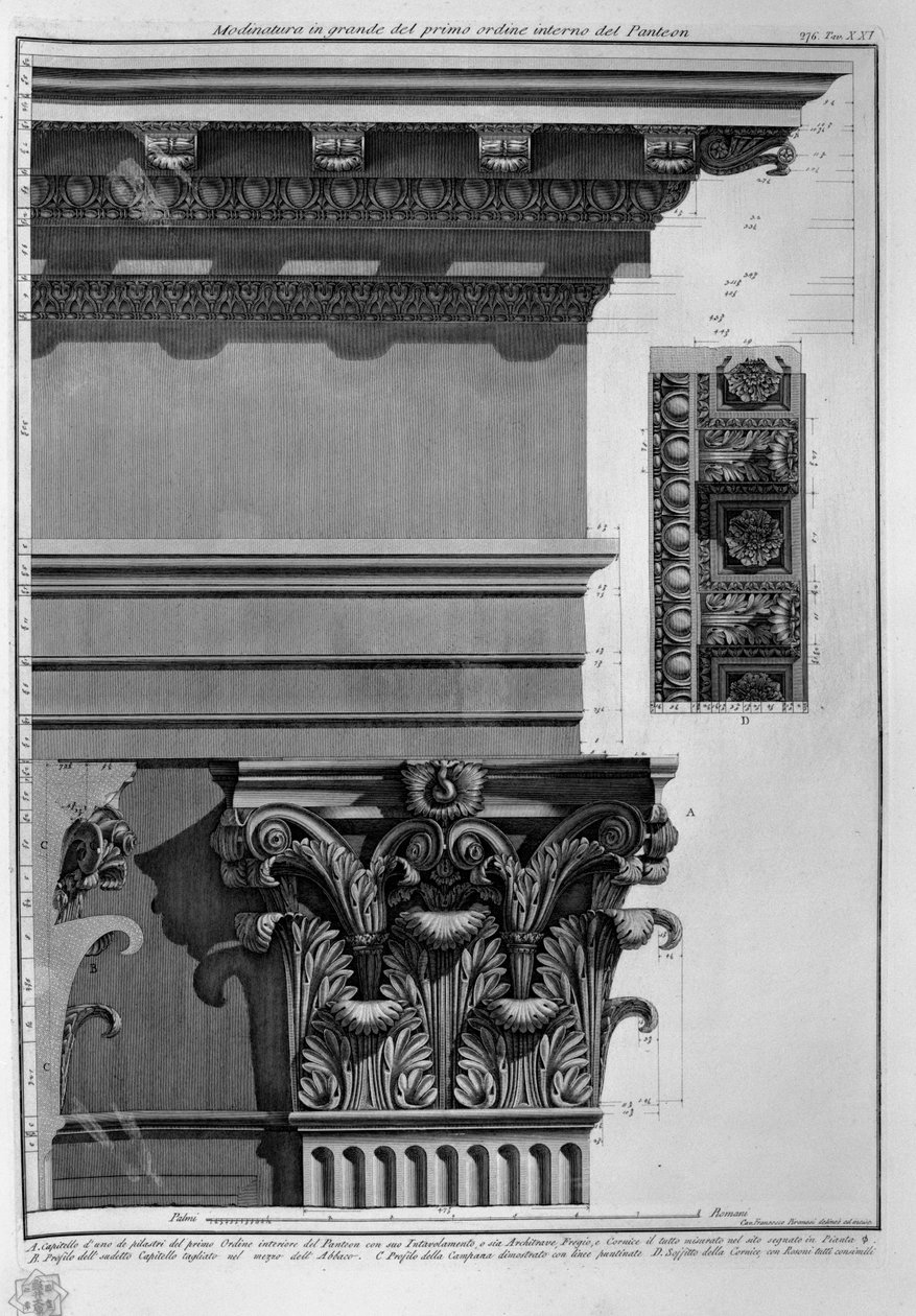 Pantheon, tav. XXI af Francesco Piranesi