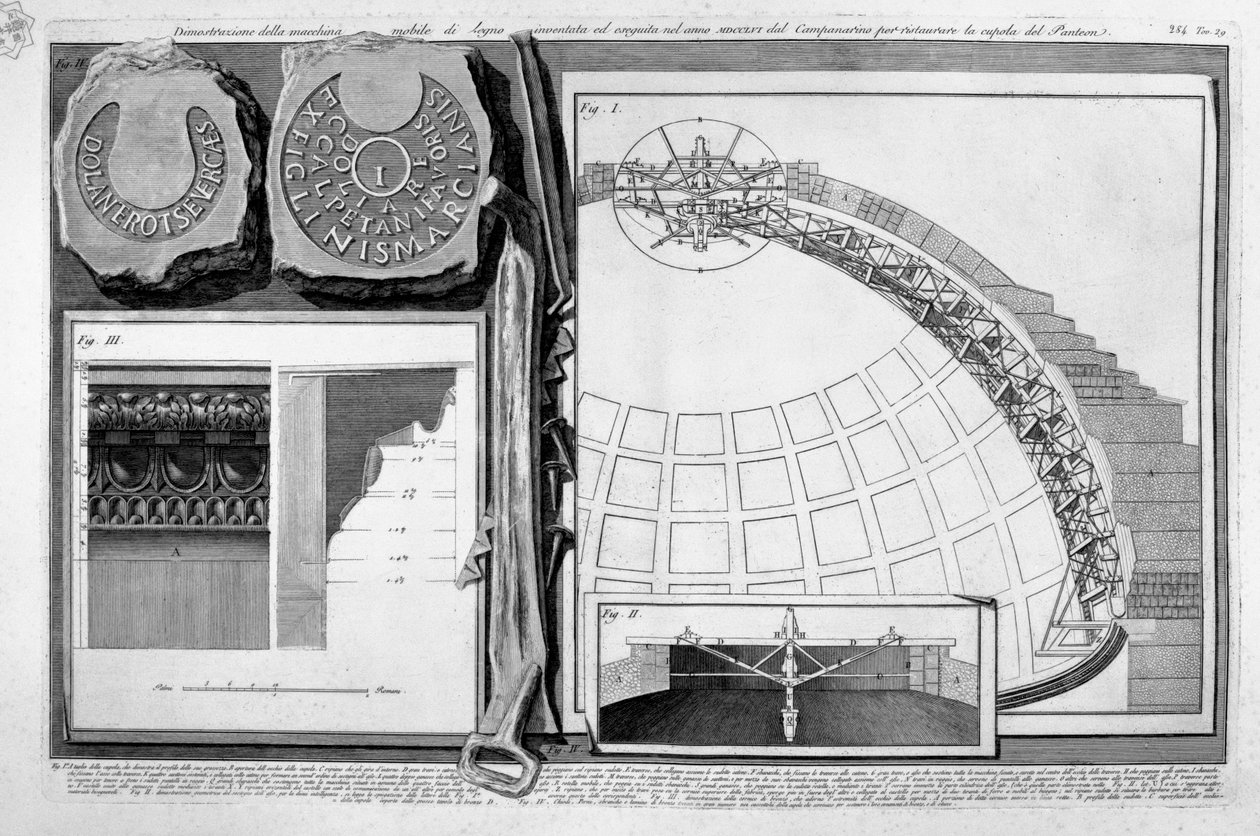 Pantheon, tav. XXIX af Francesco Piranesi