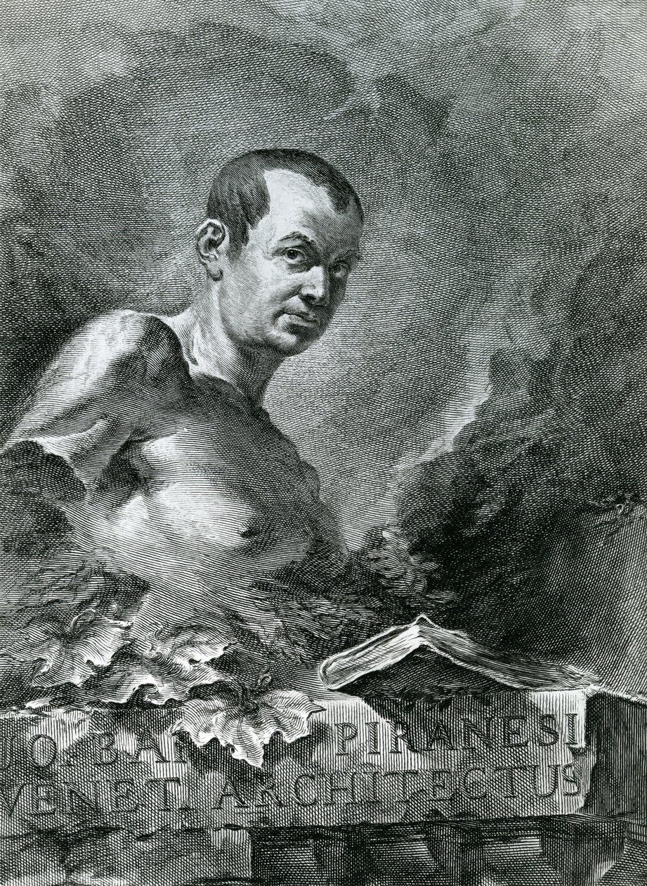 Portræt af Giovanni Battista Piranesi (1720-78), 1750 af Francesco Polanzani
