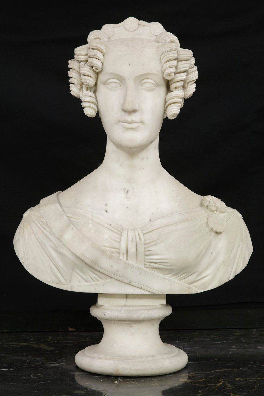Buste af den unge prinsesse Maria Luisa Carlotta fra Lucca af Francesco Pozzi