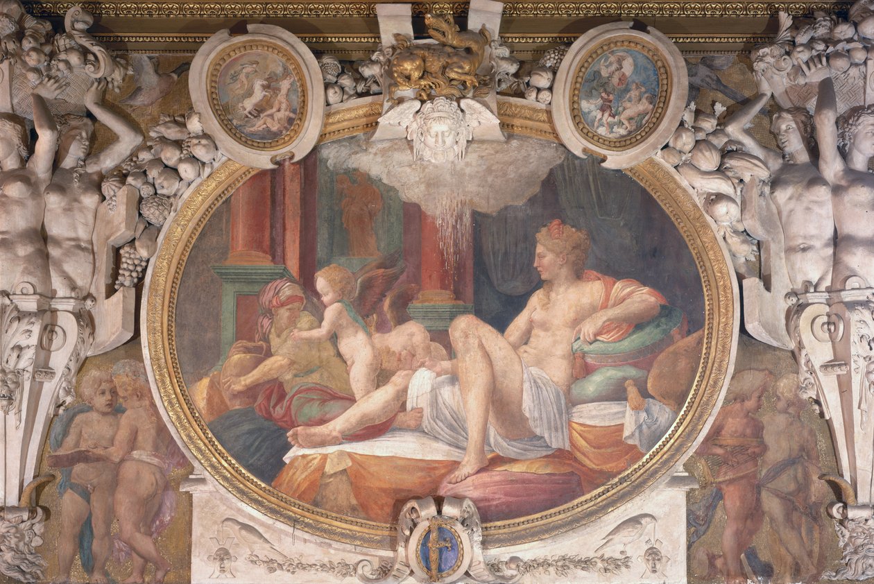 Danae modtager gulddysten, fra Francois I