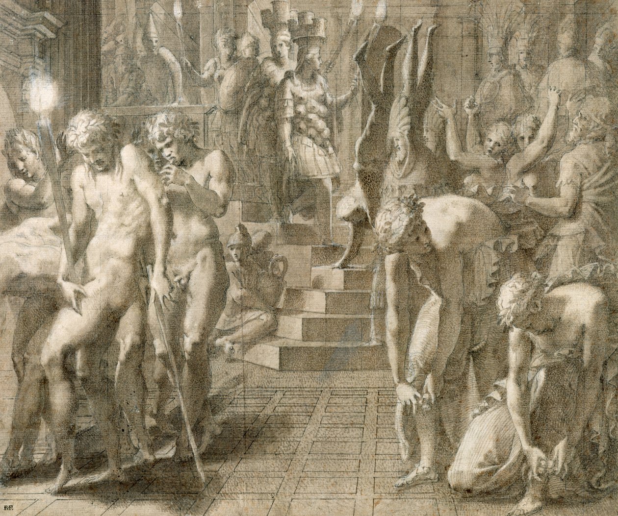 Maskerade på Persepolis af Francesco Primaticcio