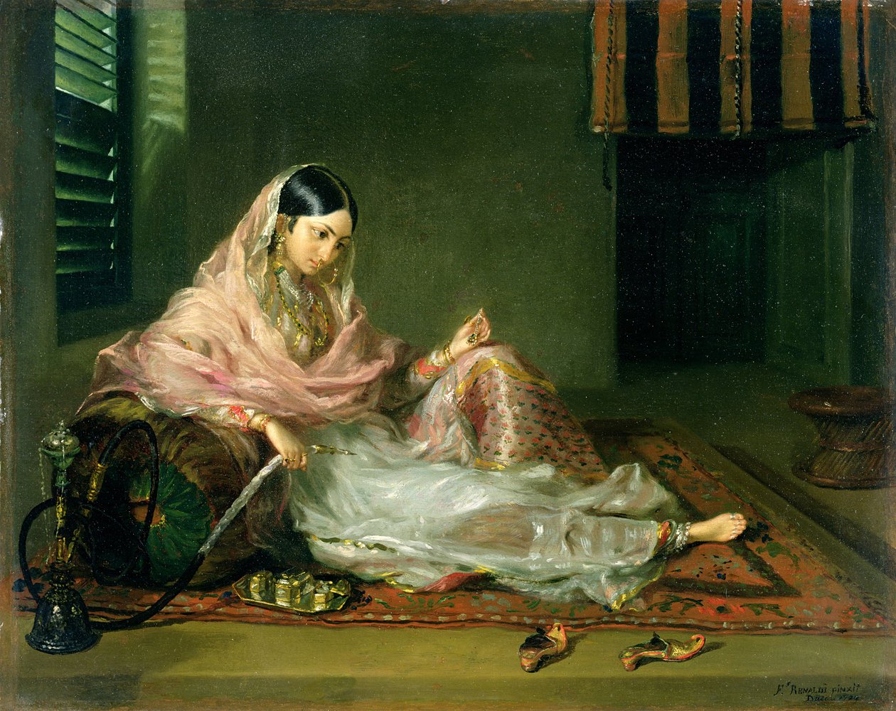 Muslimsk dame tilbagelænet, 1789 af Francesco Renaldi