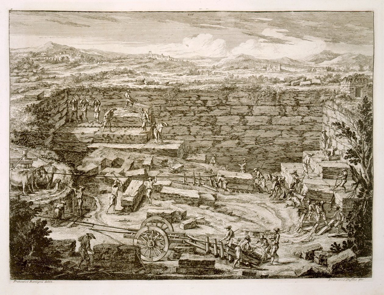 Stenbrydning af Francesco Rostagni
