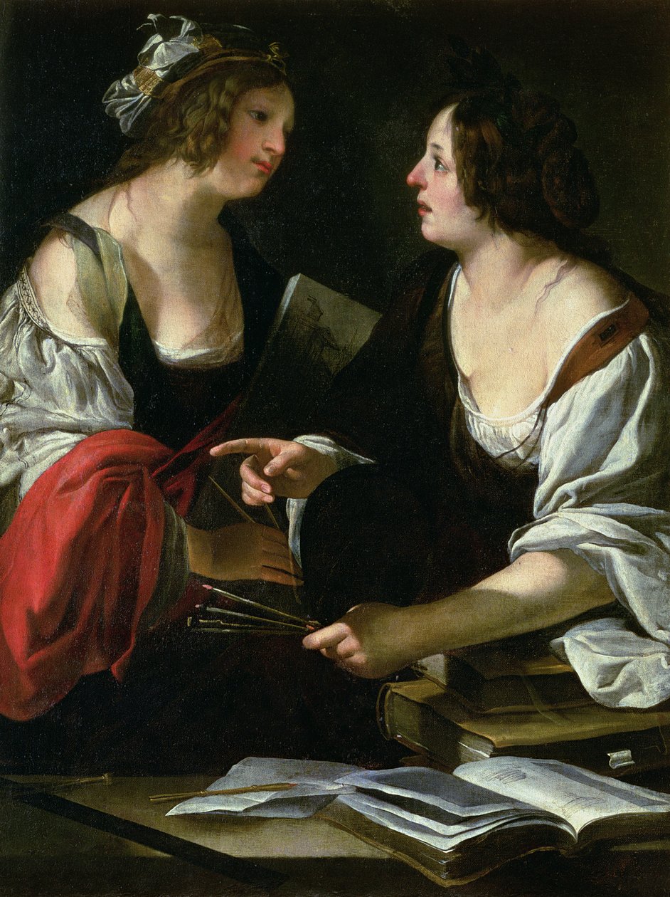 Allegori over maleri og arkitektur, ca.1620 af Francesco Rustici