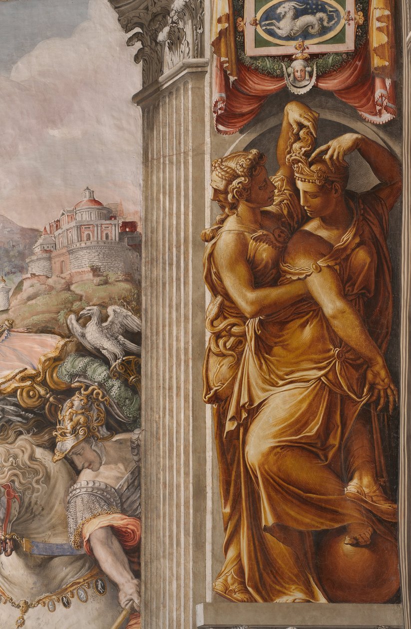 Tid som Prudence belejrer Lejlighed ved håret af Francesco de Rossi Salviati Cecchino