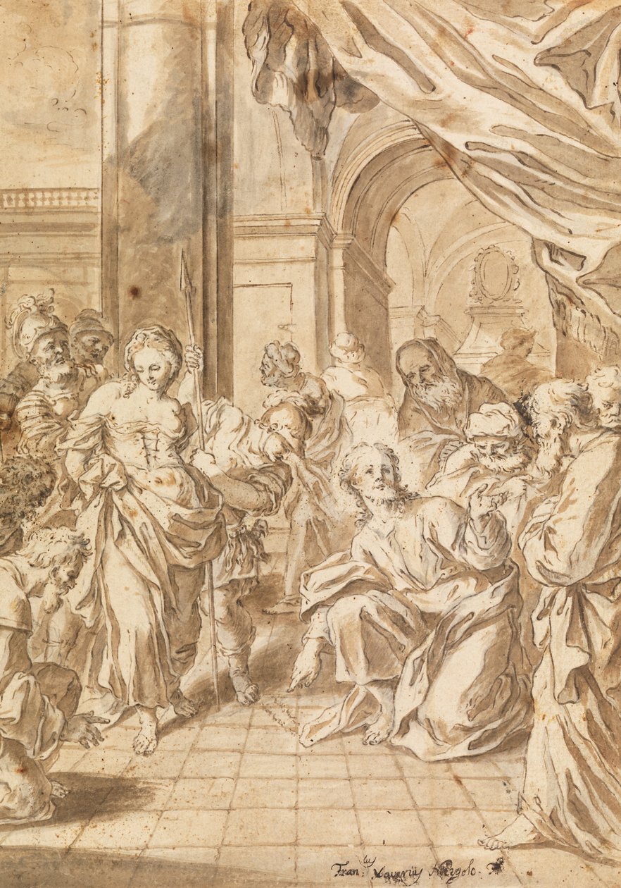 Kristus og den utroskabende kvinde af Francesco Saverio Mergolo