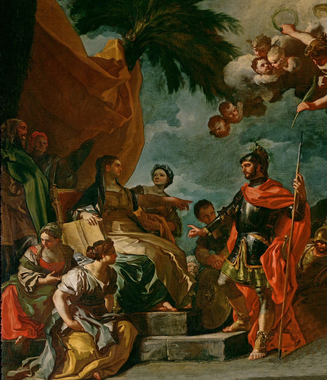 Barak og Deborah (detalje af 67670) af Francesco Solimena