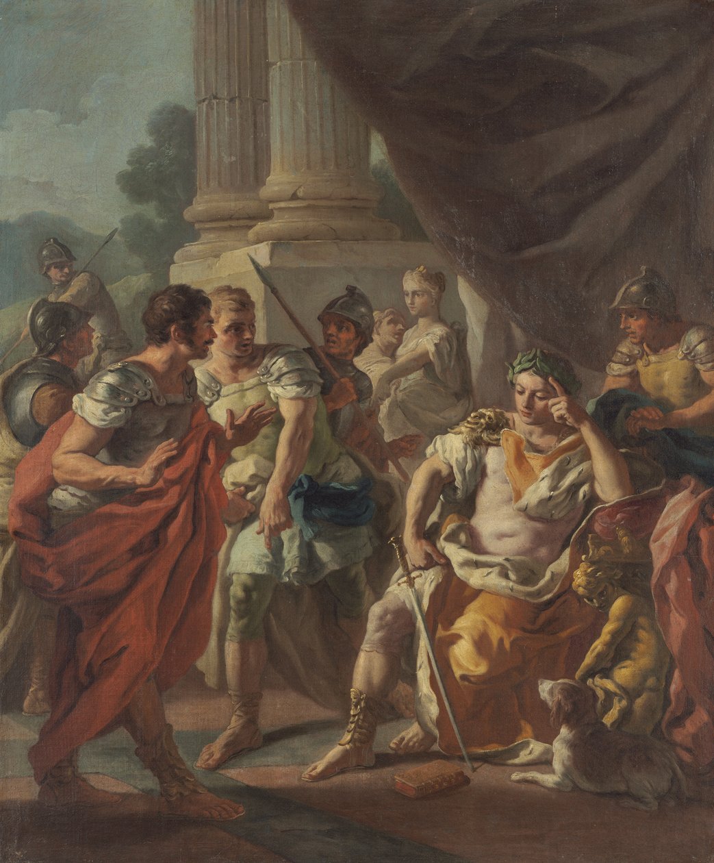 Alexander fordømmer falsk ros, 1760-9 af Francesco de Mura