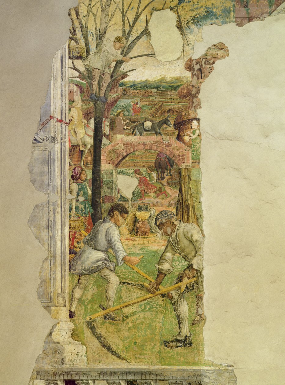 Allegori af maj: høslæt, 1469-70, af Francesco del Cossa