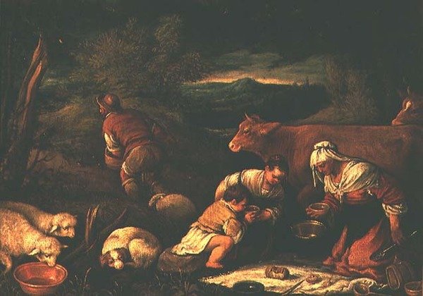 Pastoral Scene af Francesco Bassano