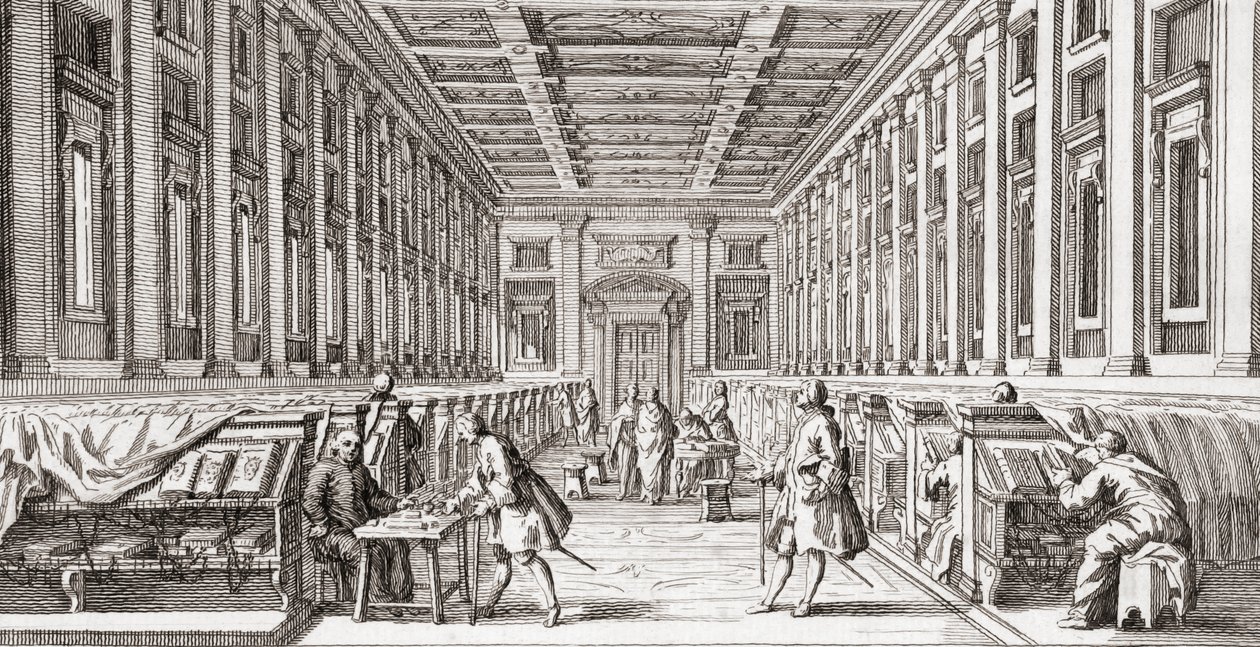 Laurentian Library, slutningen af det 18. århundrede. af Francesco (after) Bartolozzi