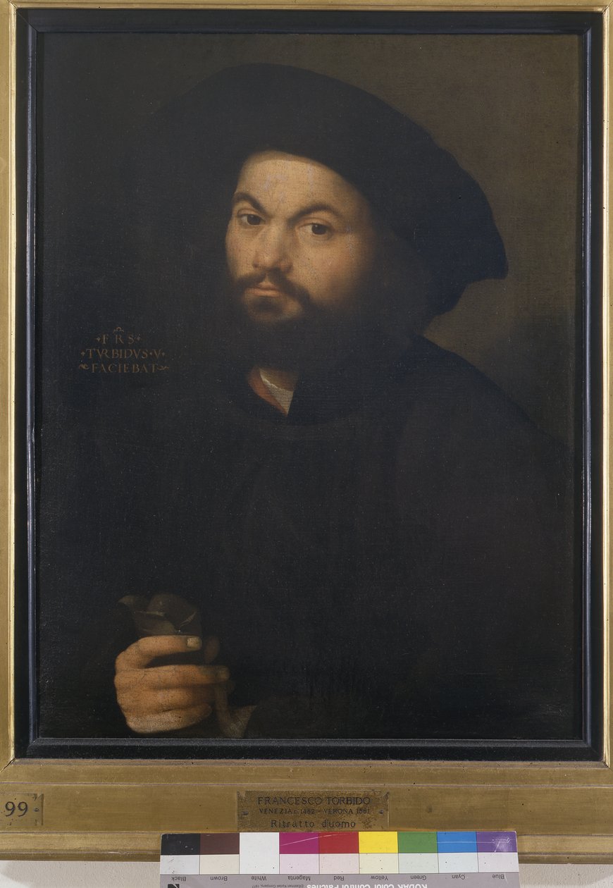 Portræt af en mand, ca. 1520 (olie på lærred) af Francesco Torbido