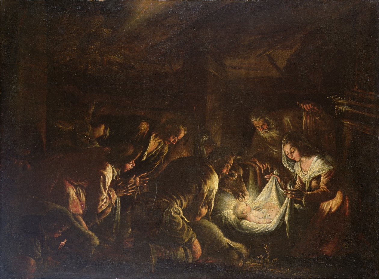 Hyrdernes tilbedelse, 1588-90 af Francesco Bassano