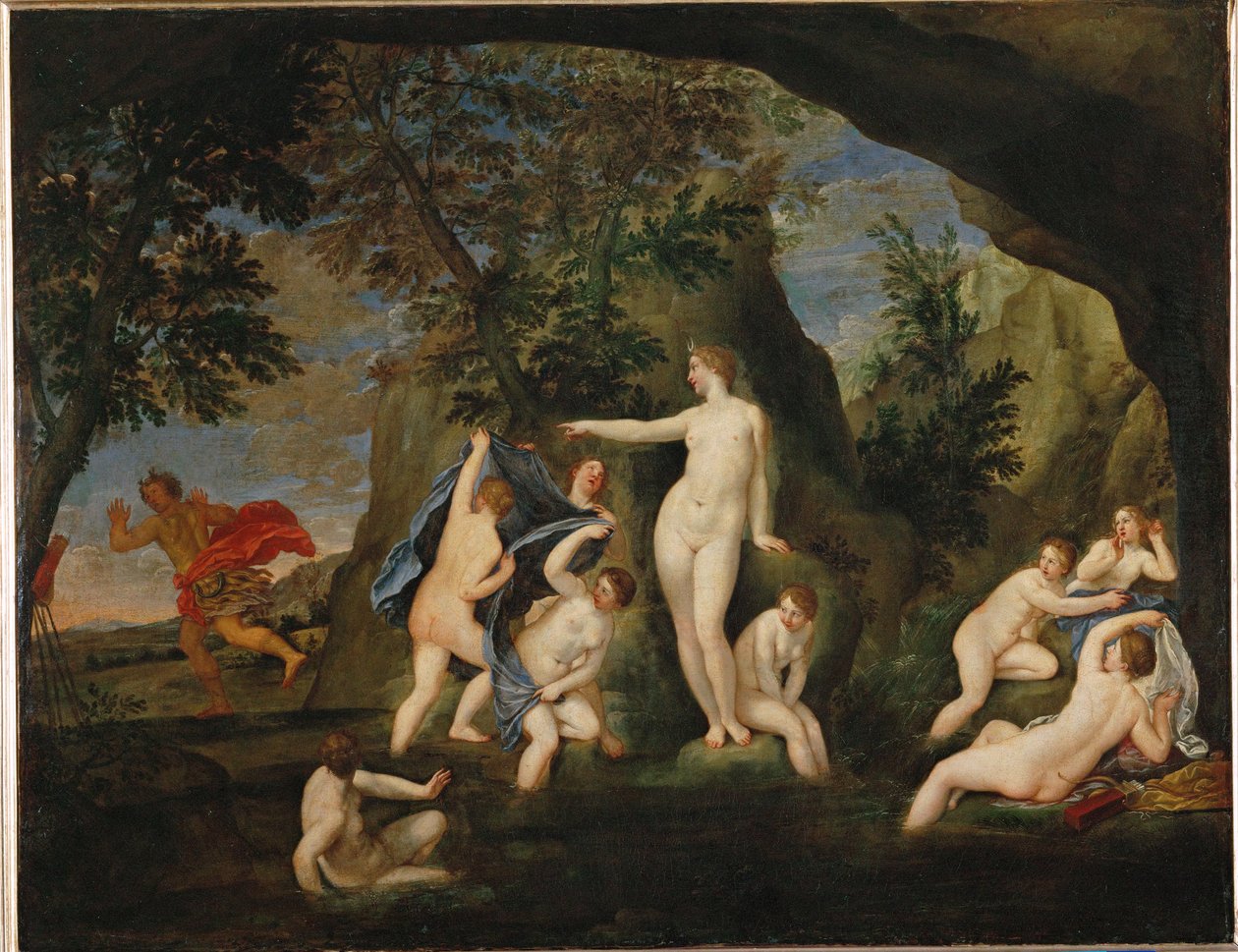 Acteon metamorphose en cerf - Actaion forvandlet til en kronhjort ... af Francesco Albani