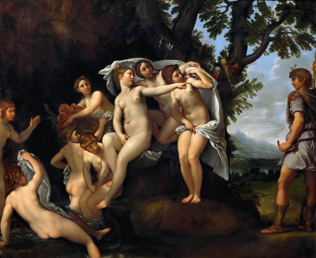 Diana og Actaeon, ca. 1617. af Francesco Albani