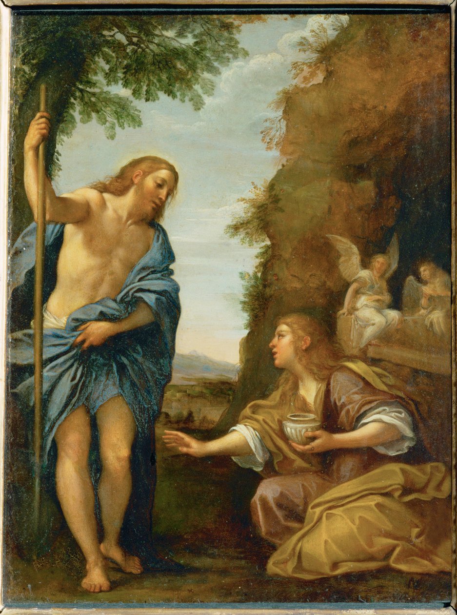 Kristus og Magdalene ... af Francesco Albani