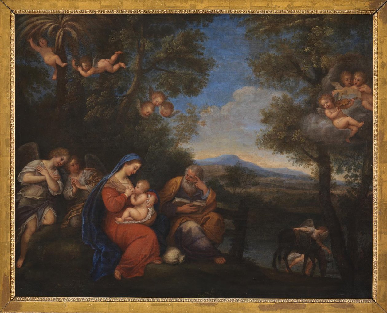 Resten på flugten til Egypten af Francesco Albani