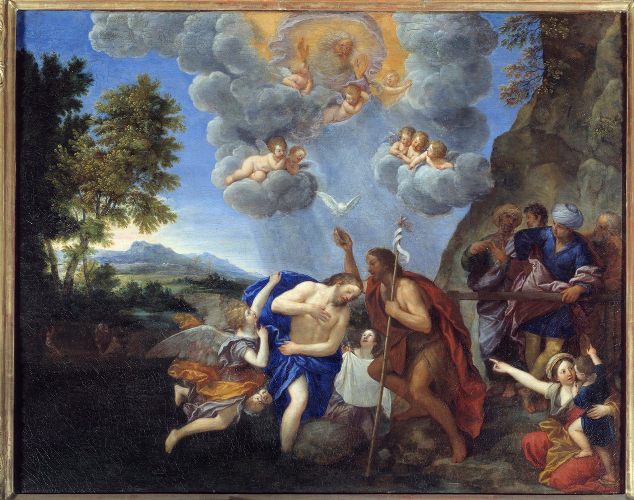 Kristi dåb - Maleri af Francesco Albani dit l