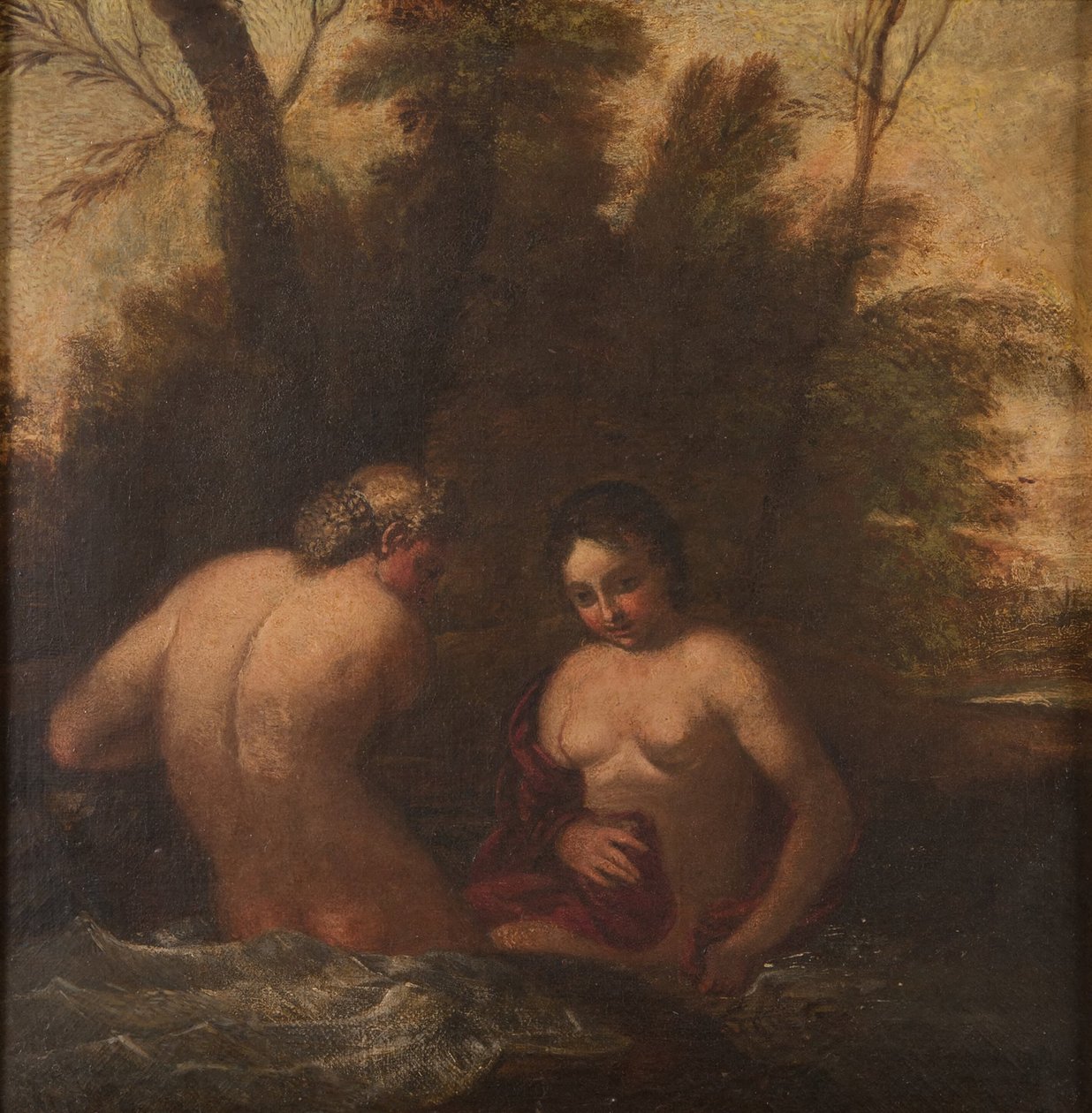 Zwei badende Nymphen af Francesco Albani