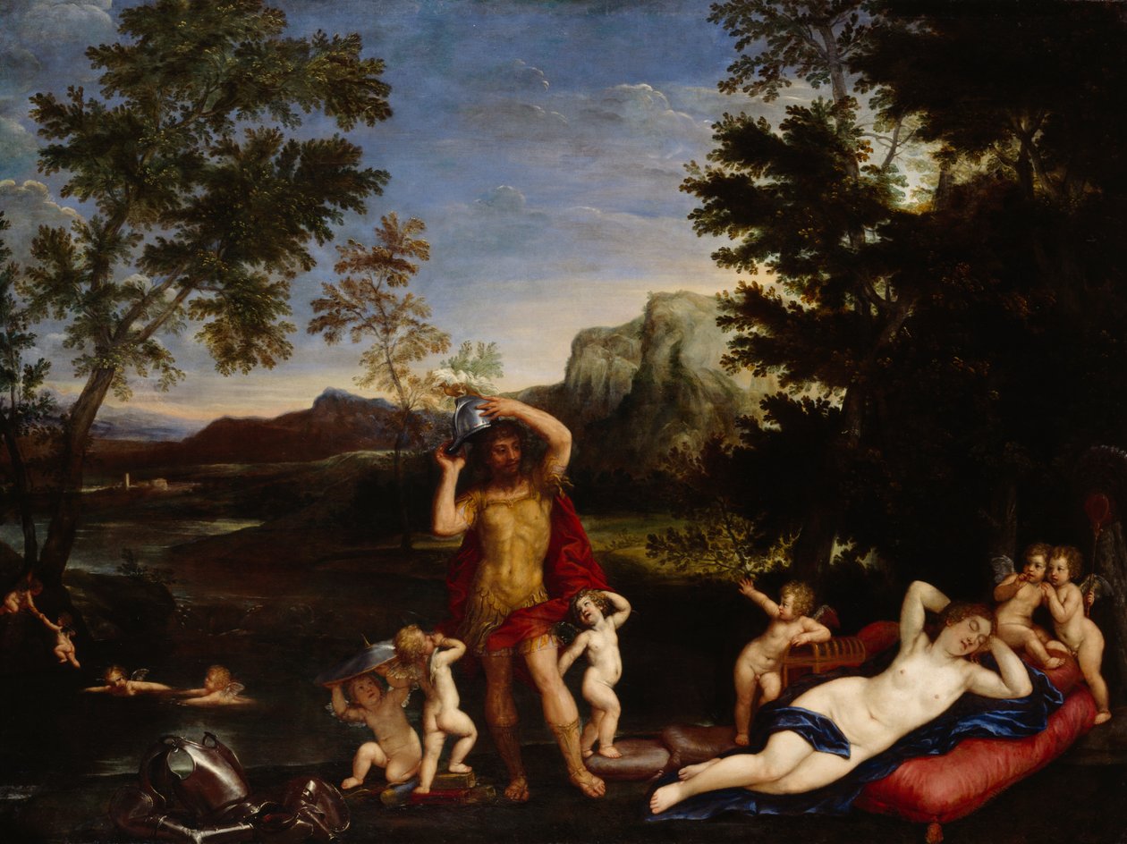 Venus og Mars (olie på lærred) af Francesco Albani