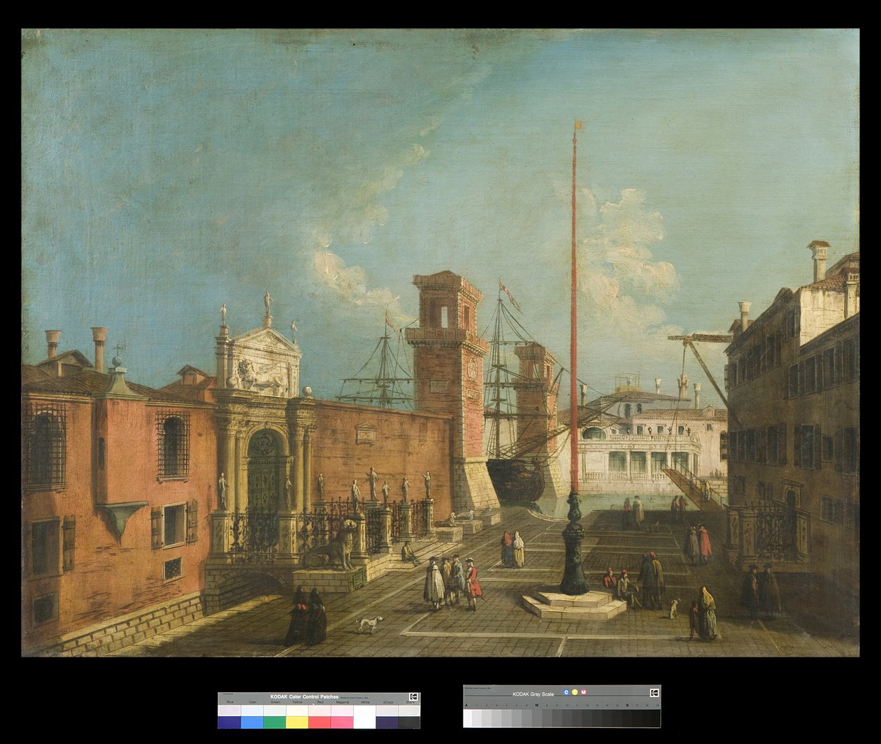 Udsigt over Campo og Porta Arsenale, 1742-50 af Francesco Albotto