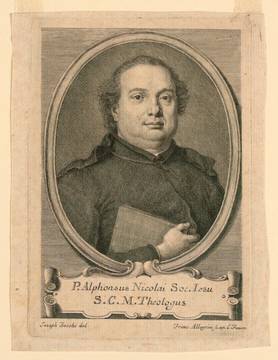 Portræt af P. Alphonsus Nicolai af Society of Jesus af Francesco Allegrini