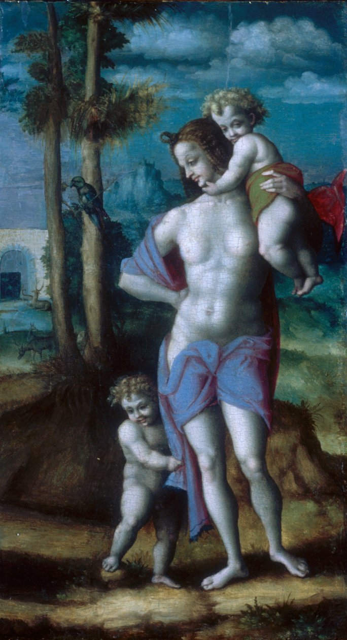 Eva med Kain og Abel af Francesco Bacchiacca