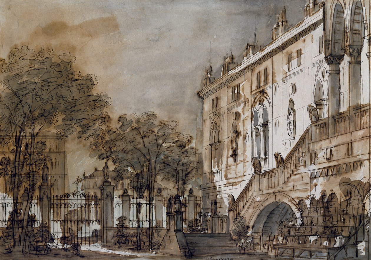 Scenografi af Francesco Bagnara for Otello, opera af Rossini, til opførelse på La Fenice Theatre i Venedig af Francesco Bagnara