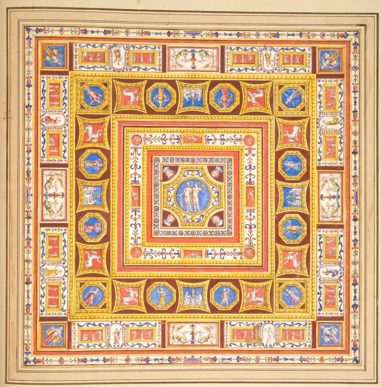 Holkham II. 23, folio fra album Ashby II (wc på papir) af Francesco Bartoli