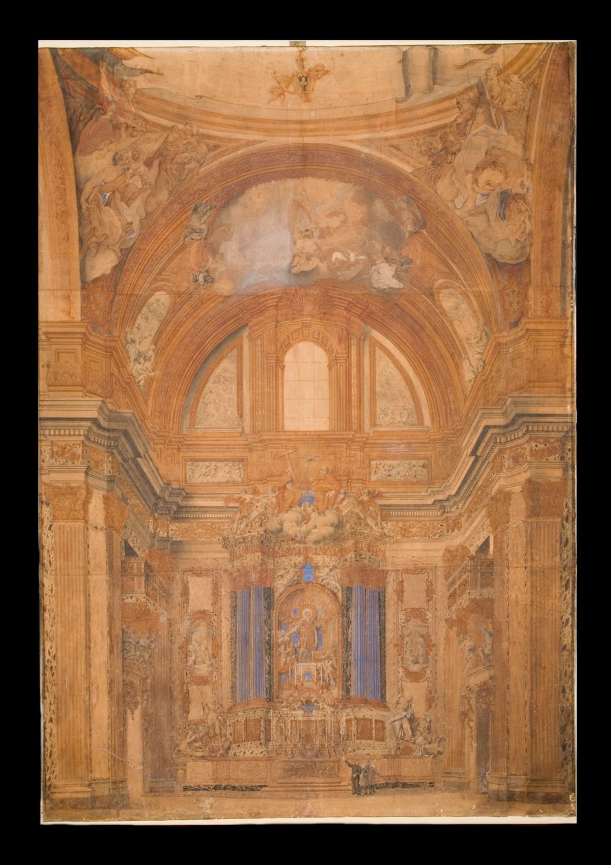 Udsigt over det indre af Gesu, Rom, 1716 af Francesco Bartoli