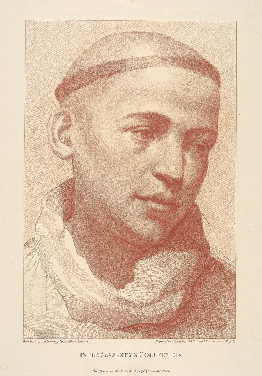 En munks hoved af Francesco Bartolozzi