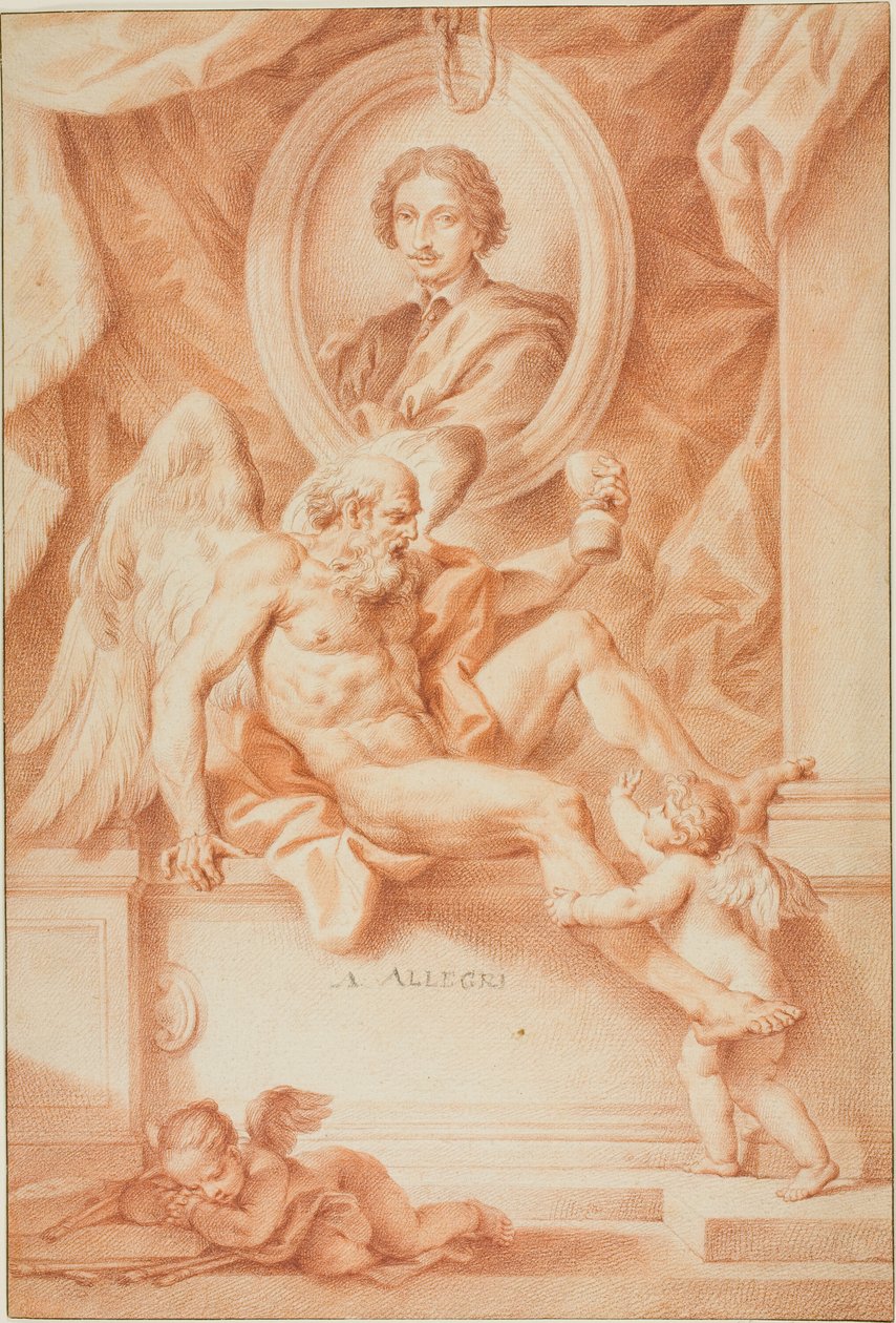 Allegori over tiden til ære for en maler (Claude Lorrain) af Francesco Bartolozzi