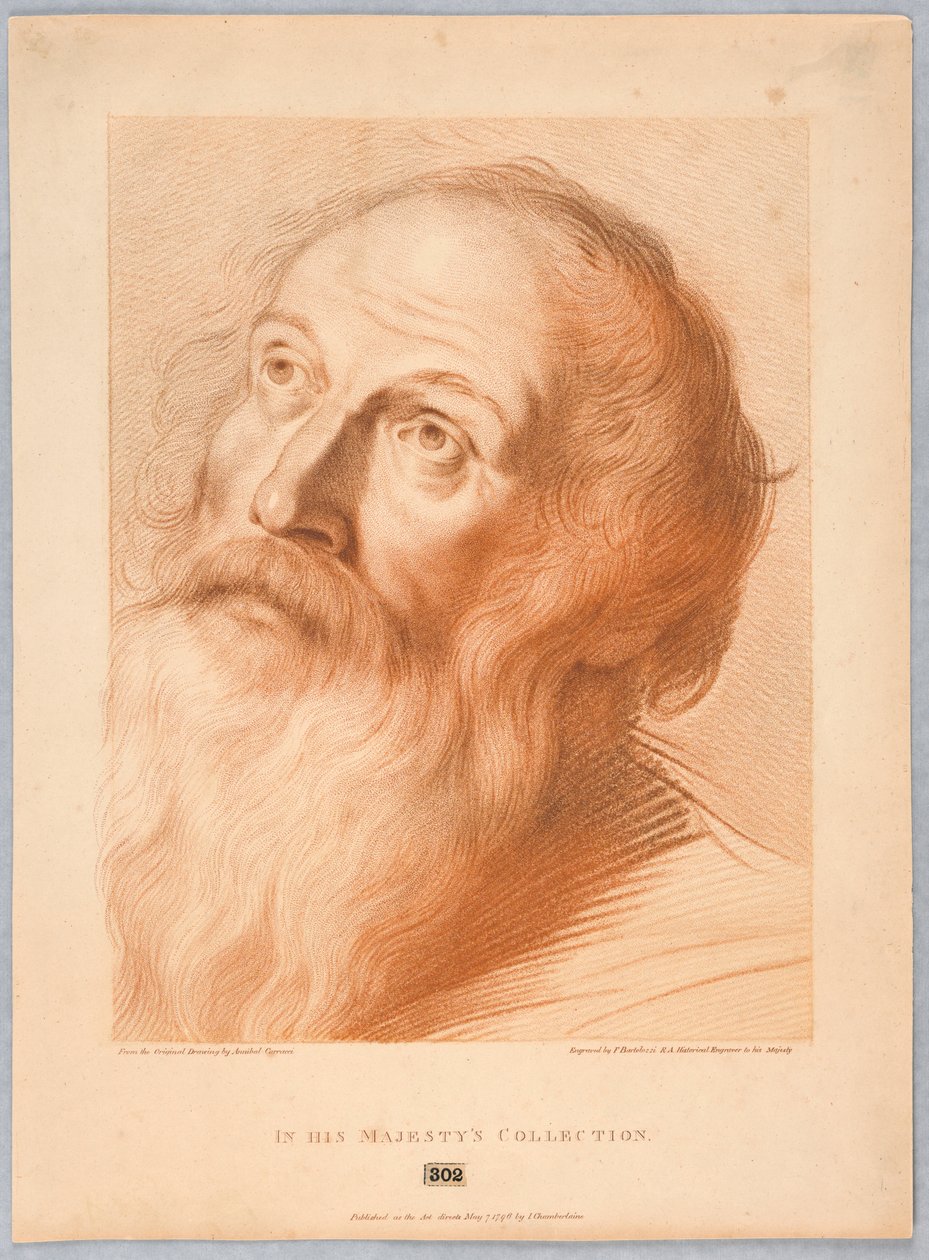 En gammel mands hoved af Francesco Bartolozzi