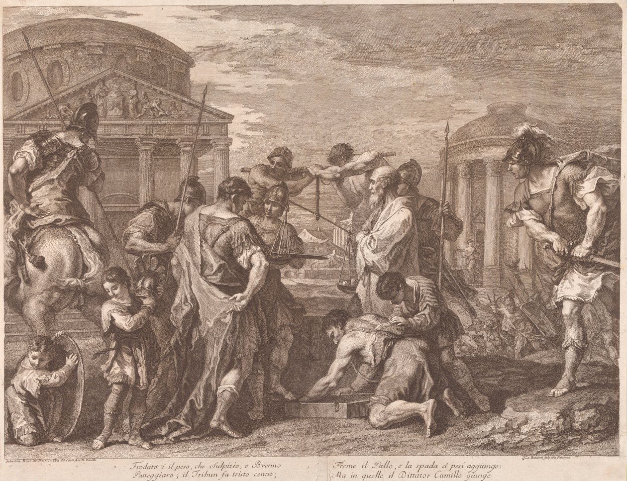 Camillus redder Rom fra Brennus af Francesco Bartolozzi