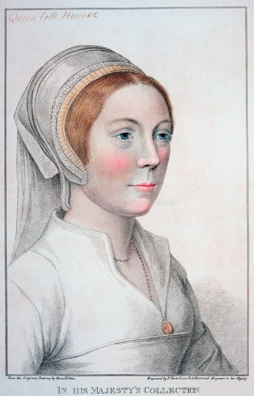 Catherine Howard, femte kone til Henry VIII, 1796 af Francesco Bartolozzi