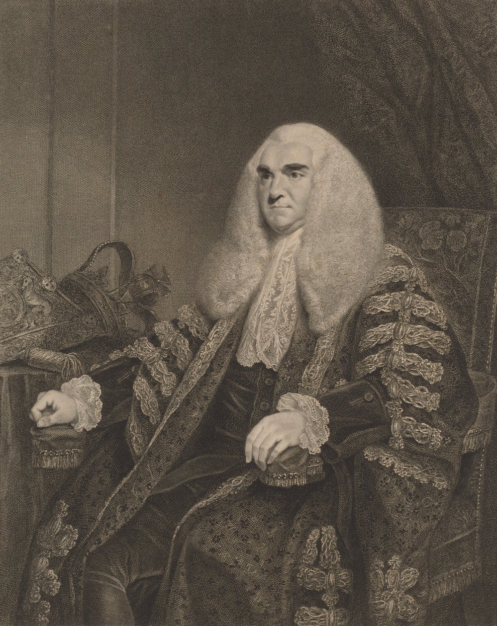 Edward, Lord Thurlow, 1782. af Francesco Bartolozzi