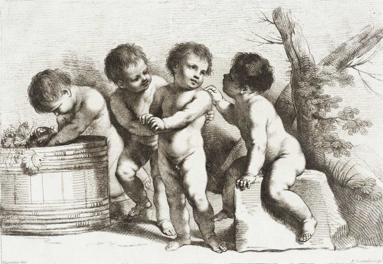 Fire putti af Francesco Bartolozzi