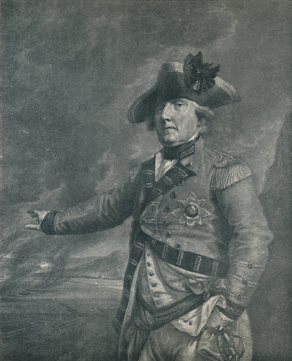 George Augustus Elliot Lord Heathfield, guvernør i Gibraltar, 1788 1909 af Francesco Bartolozzi