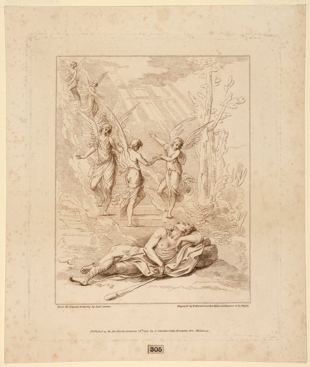 Jakobs vision af Francesco Bartolozzi