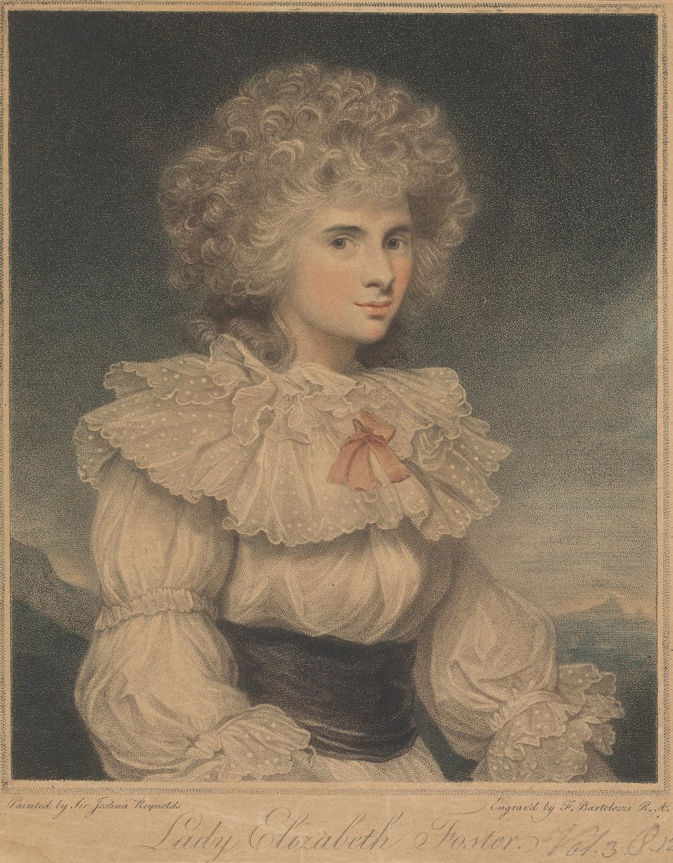 Lady Elizabeth Cavendish (født Hervey), hertuginde af Devonshire af Francesco Bartolozzi