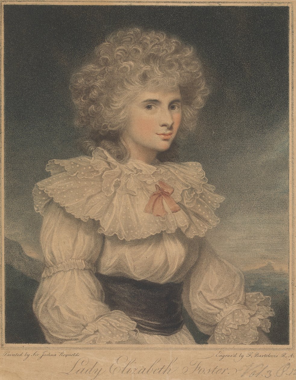Lady Elizabeth Cavendish (født Hervey), hertuginde af Devonshire af Francesco Bartolozzi