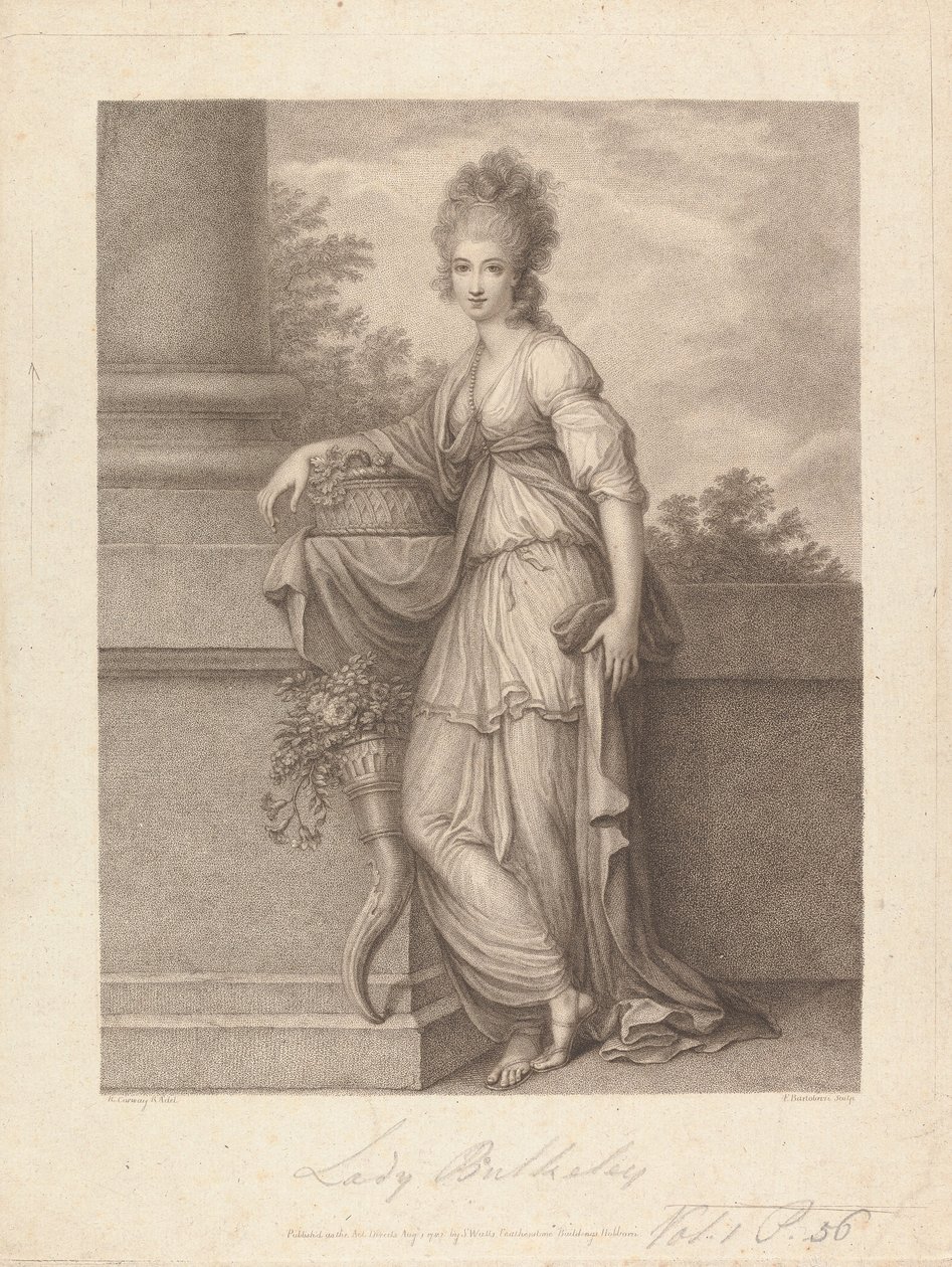 Lady Elizabeth Harriet Bulkeley (født Warren) af Francesco Bartolozzi