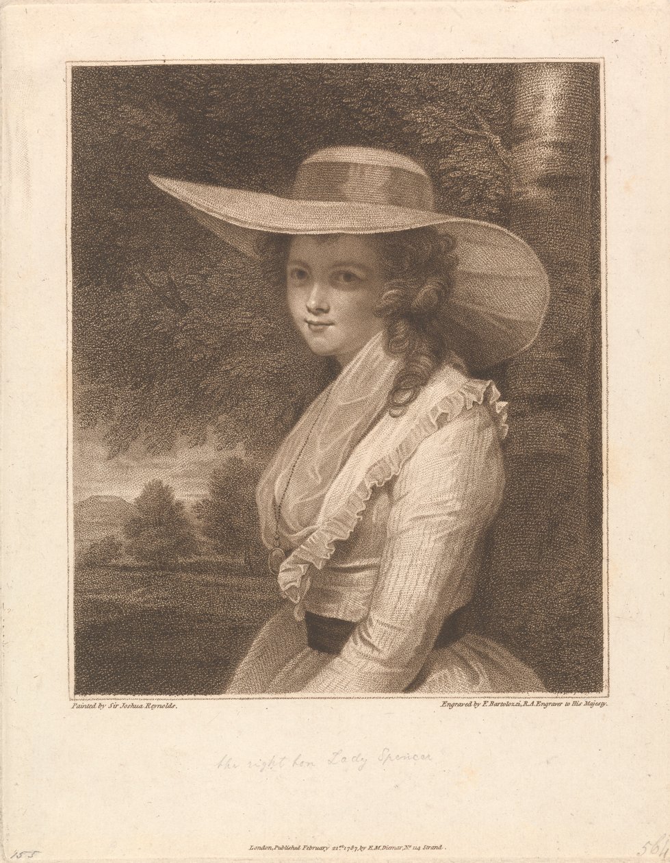 Lavinia, grevinde Spencer, visgrevinde Althorp af Francesco Bartolozzi